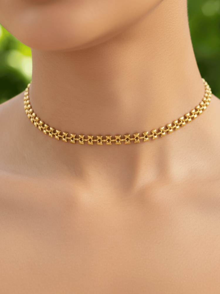 Golden Bow-Tie Choker