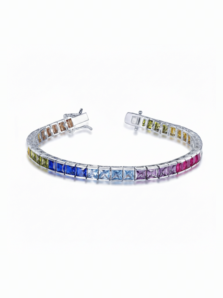 Silver Mosaic Bloom Bracelet