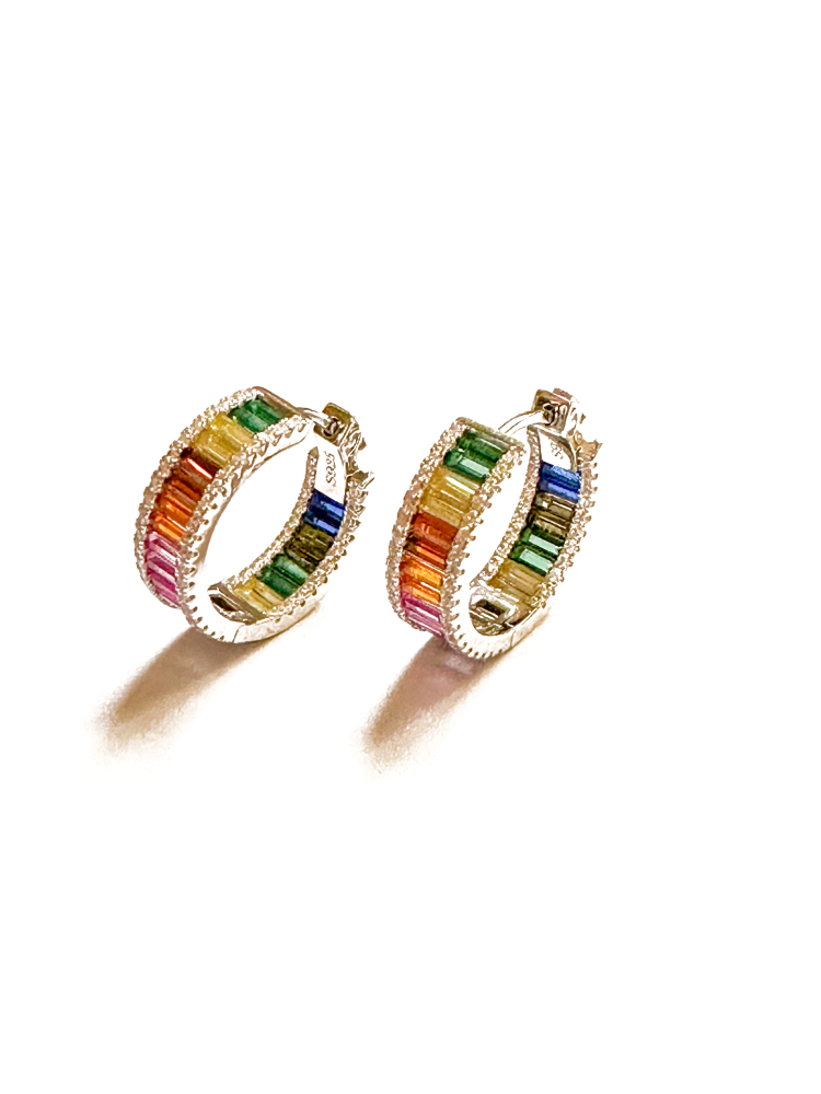 Silver Viva Hoop Earrings