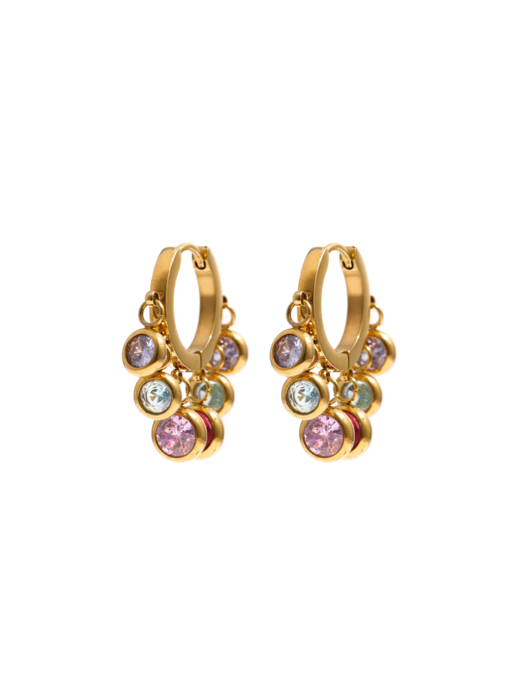 Fairy Gem Huggie Hoops Earrings