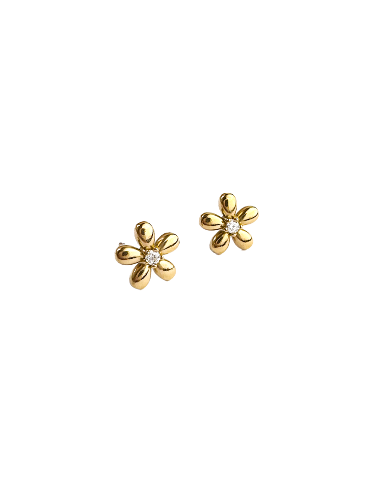 Petite Gold Daisy Stud Earrings