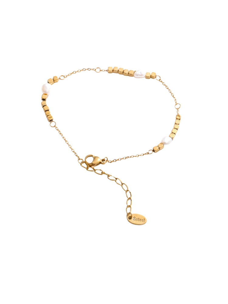 Pearl & Block Bracelet