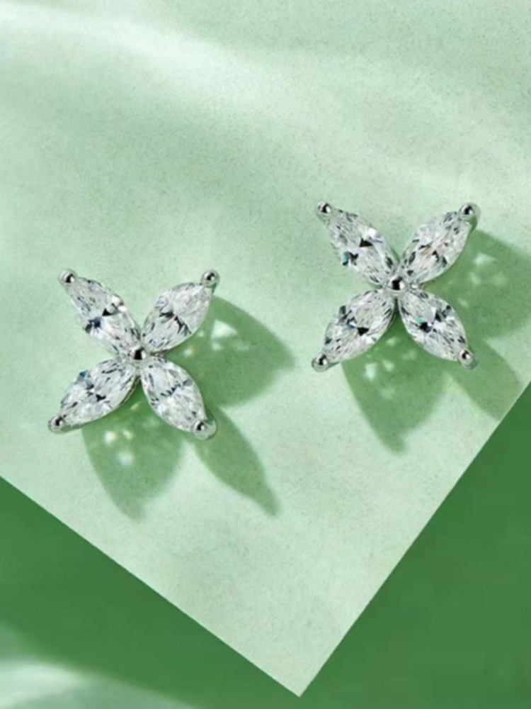 Silver Flower Earrings