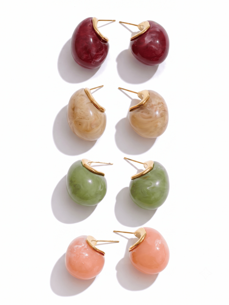 Aurelia Resin Stud Earrings