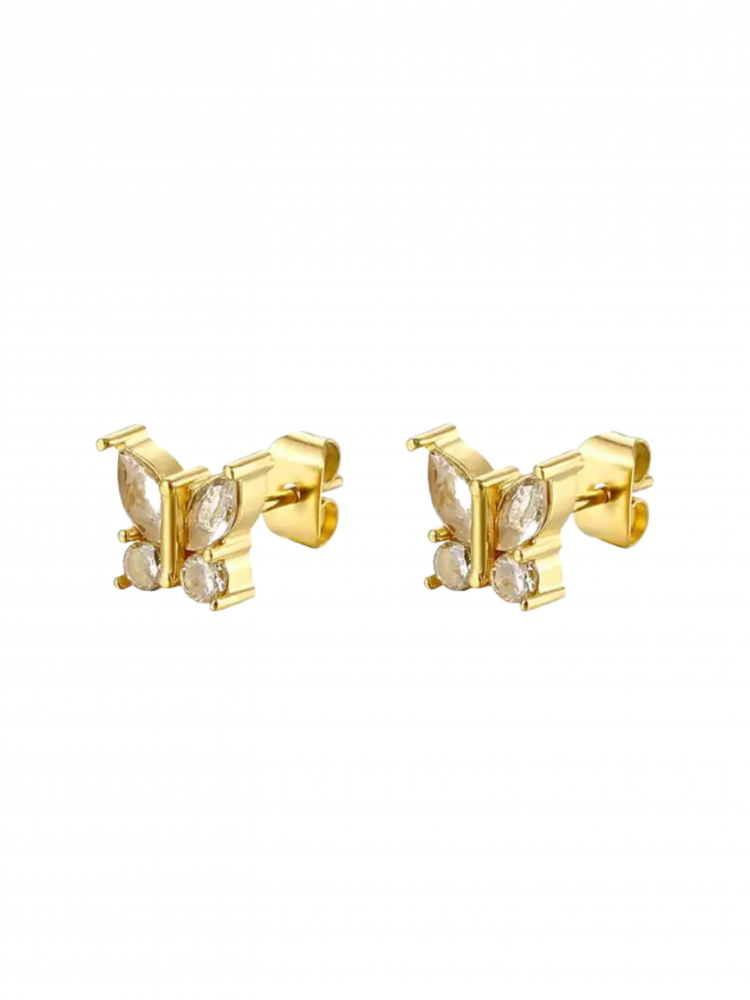Mini Crystal Butterfly Earrings