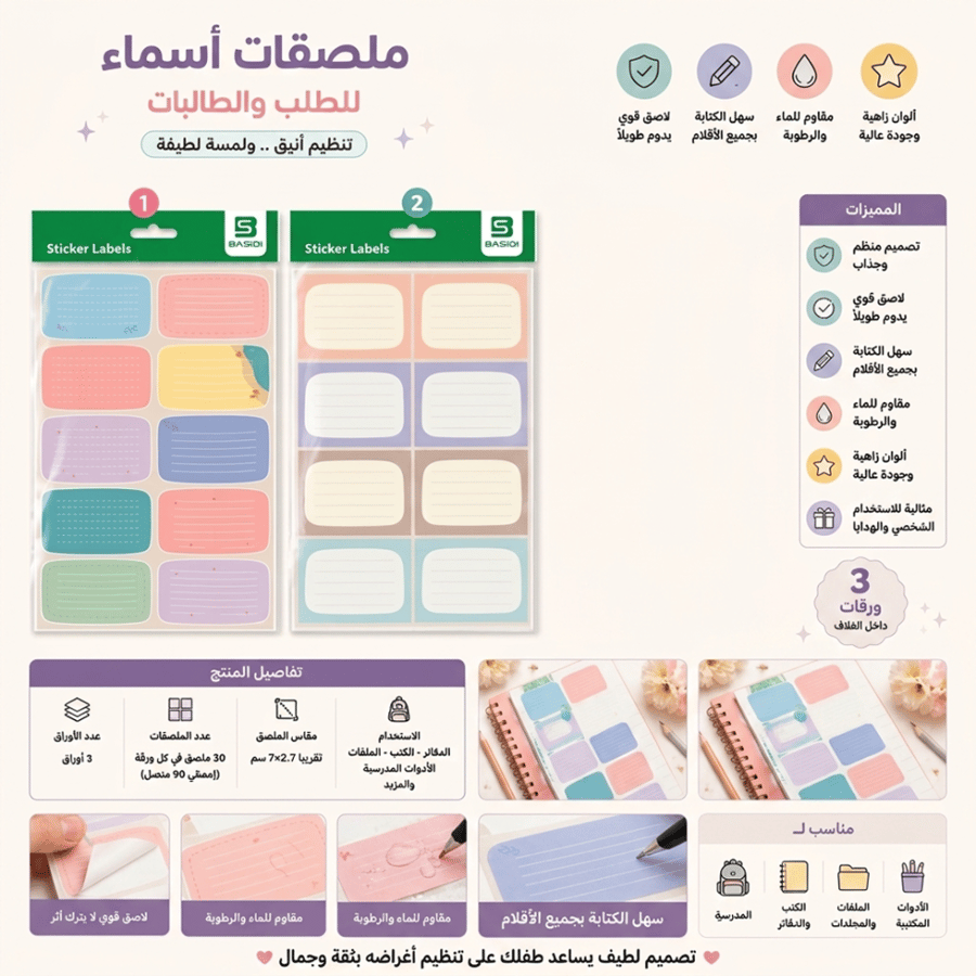 ملصقات تعريف بالاسم