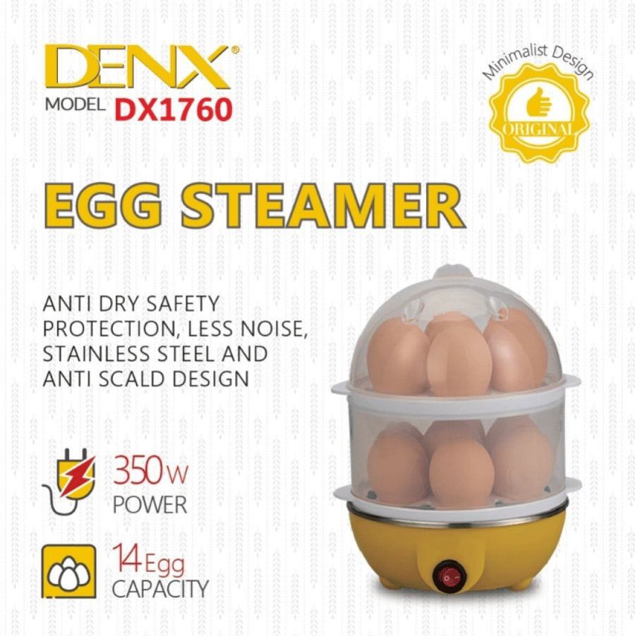 جهاز طهي البيض الكهربائي من دينكس (موديل DX1760) بطبقتين يتيح سلق حتى 14 بيضة دفعة واحدة
