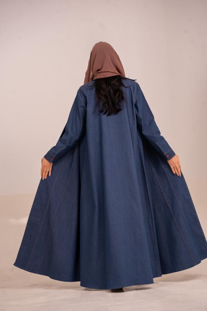 37.كوت جينز + فستان