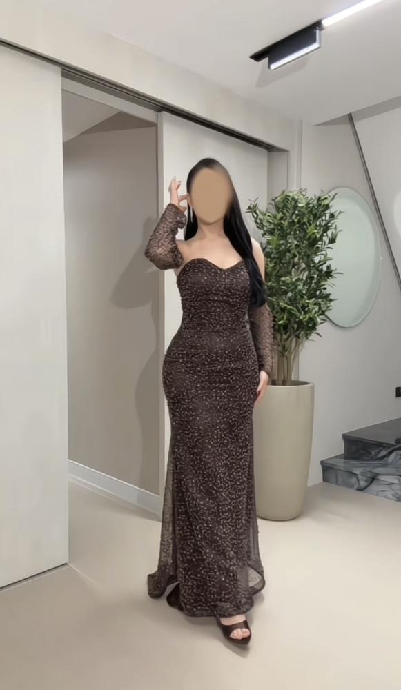فستان سهره بني