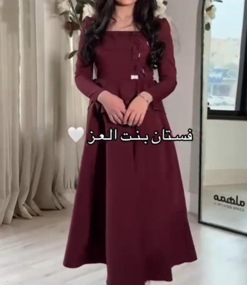 فستان سهره عنابي