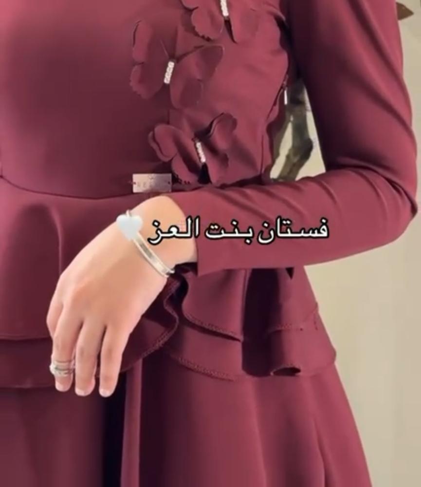 فستان سهره عنابي