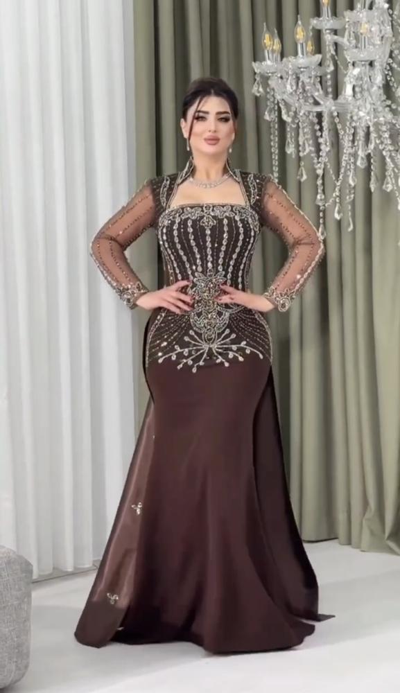 فستان سهره بني