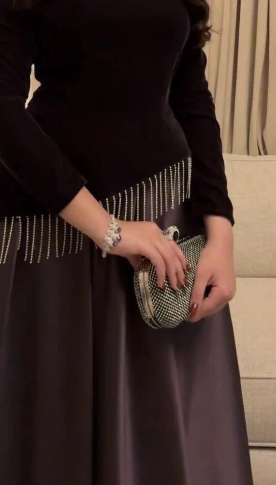 فستان سهره بني مخمل