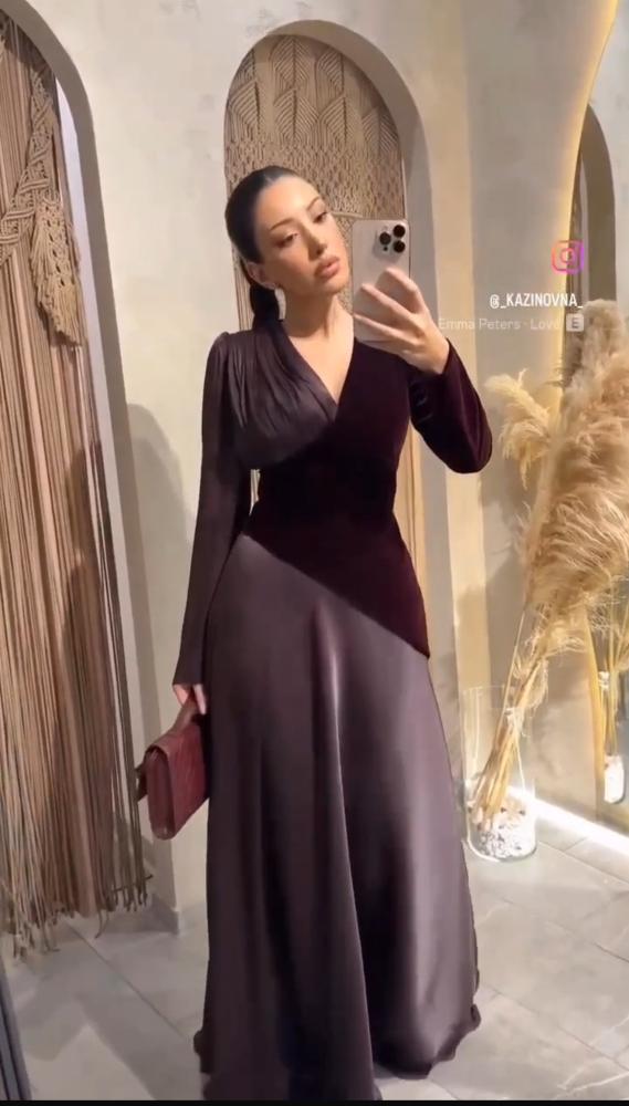 فستان سهره عنابي