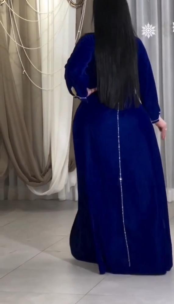جلابيه مخمل ازرق