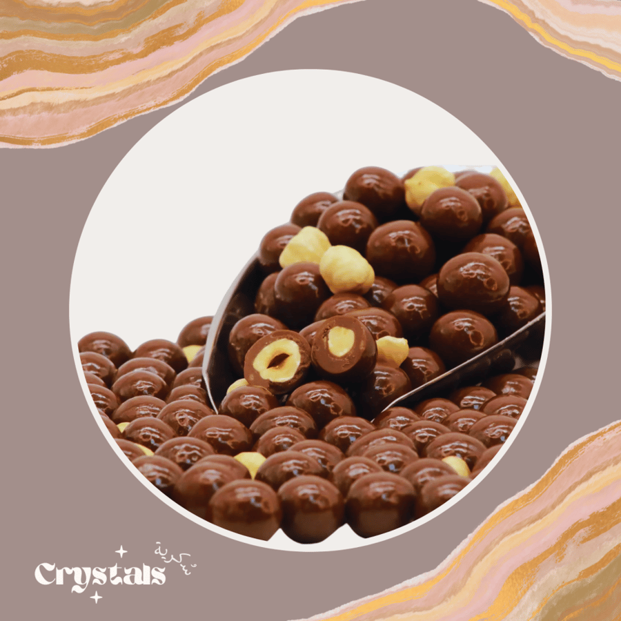 شوكلاته بلجيكيه بالحليب (دراجية بالبندق)