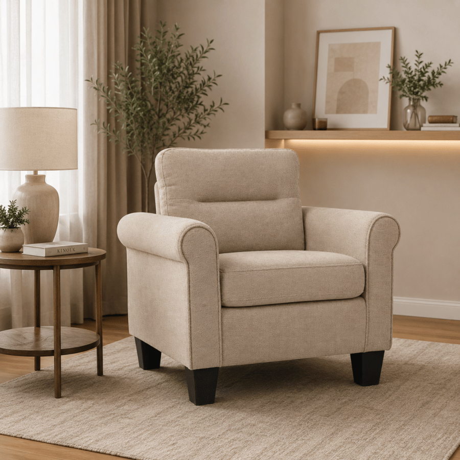 كرسي كنب مفرد HN-001 GREY - رمادى