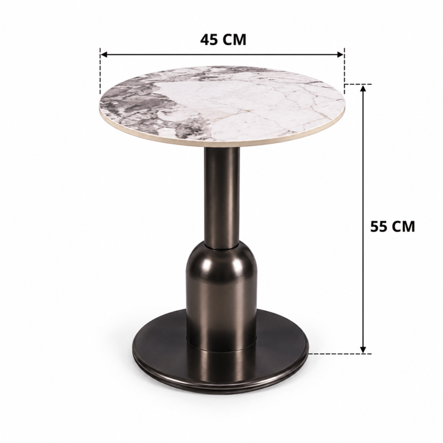 طقم شاي سيراميك دائري 1+6 B-1048 B.BLACK - اسود