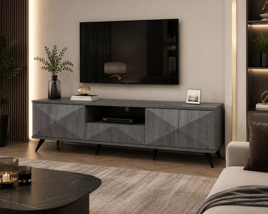 طاوله بلازمه ماليزي 200سم TV8-20 - رمادي