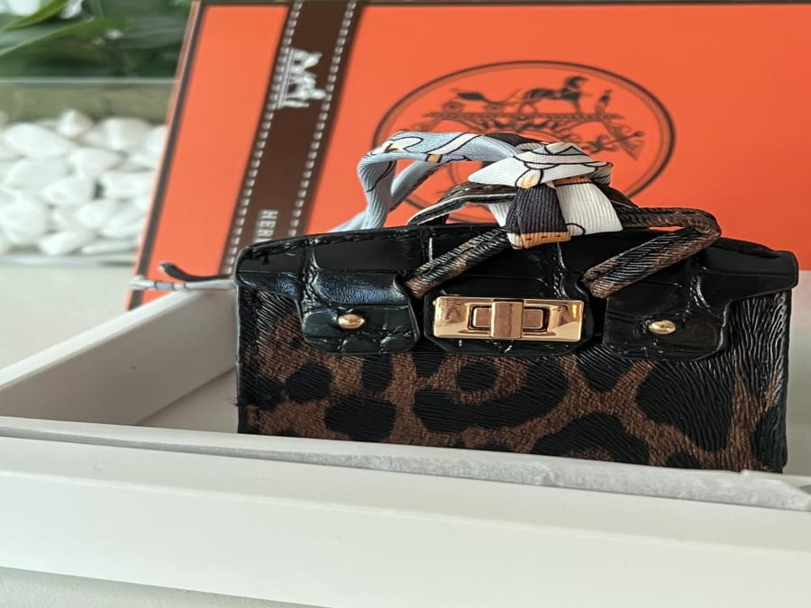 تعليقة  شنطة Hermes مع بوكس ايرمز لون تايجر