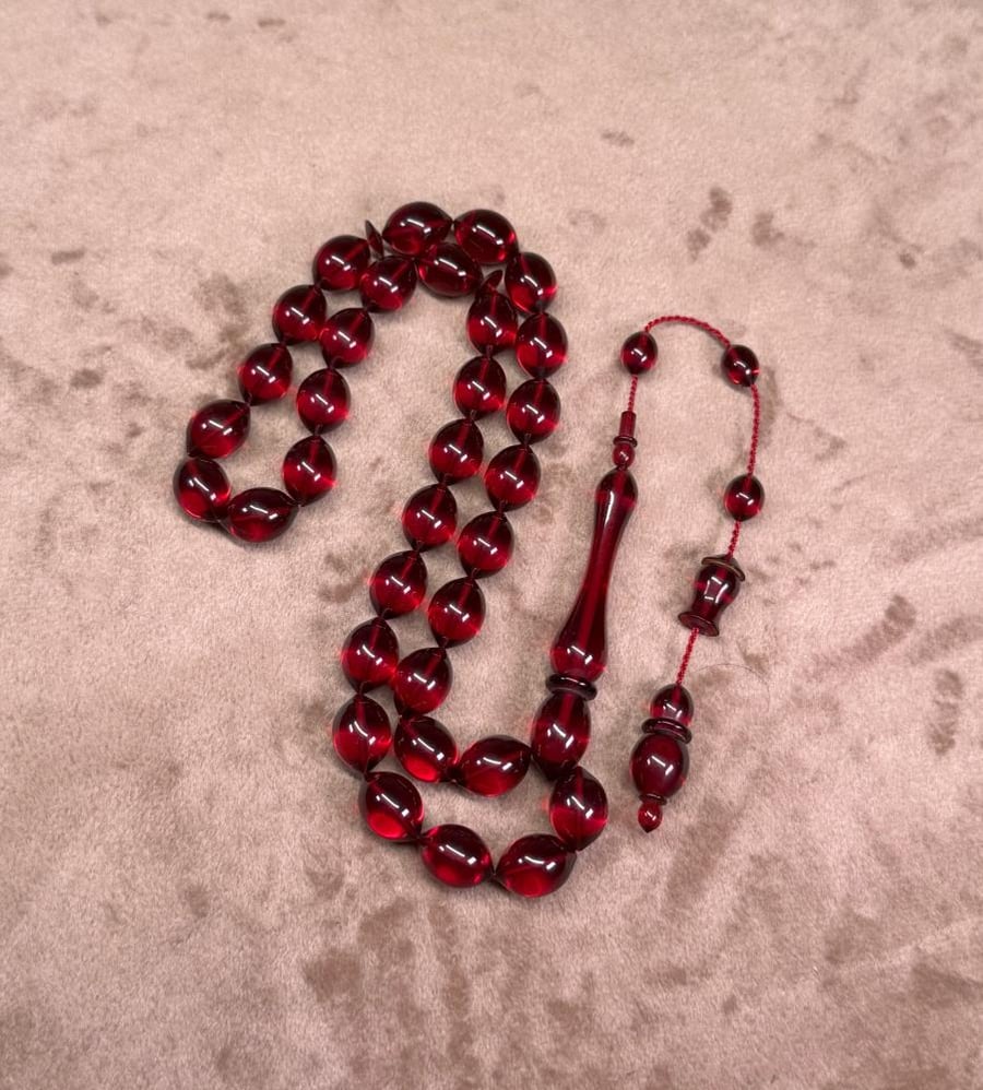 A new bead rosary with blue glass beads