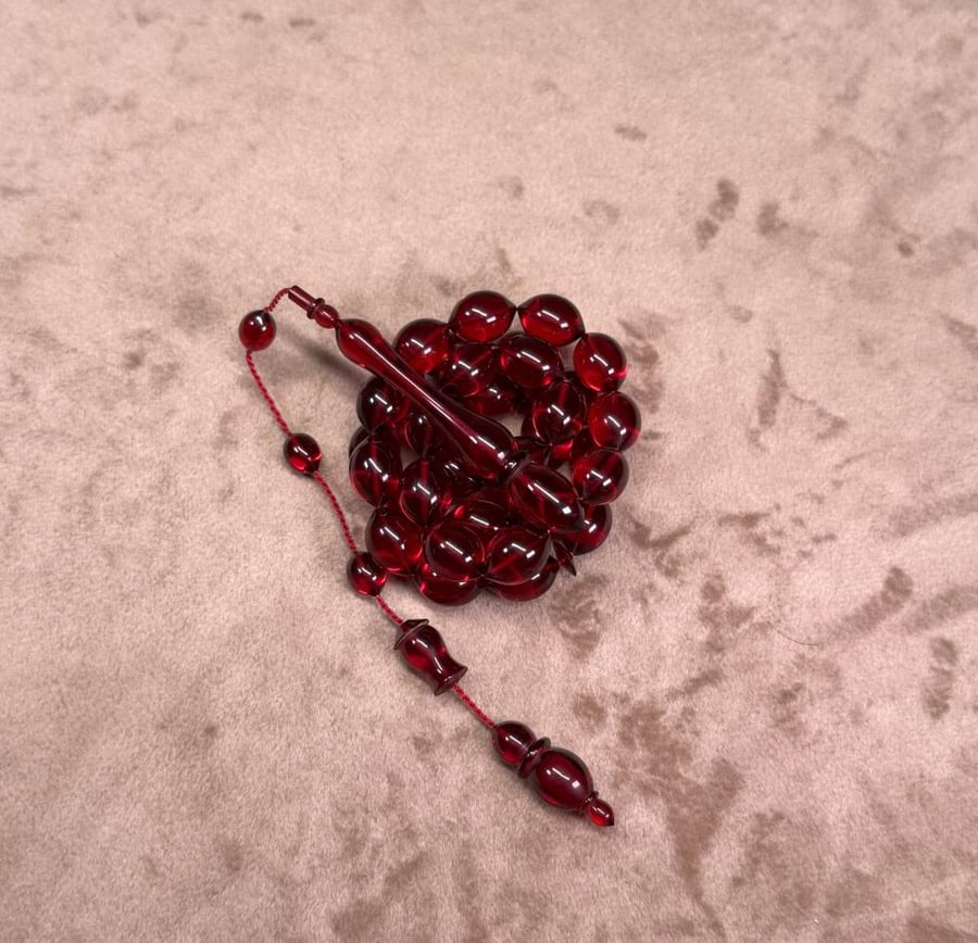 A new bead rosary with blue glass beads