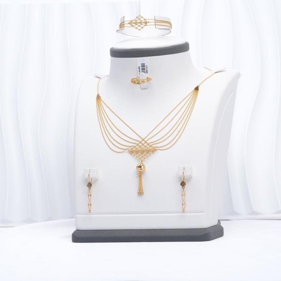 طقم ذهب عيار 21