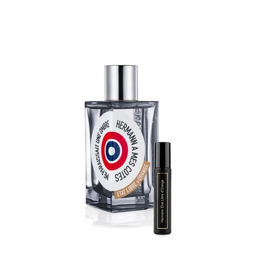 عينة ايتا ليبري دي اورانج هيرمان أ مي كوتس مي باراسايت اون أومبري Hermann A Mes Cotes Me Paraissait Une Ombre Etat Libre d'Orange perfume