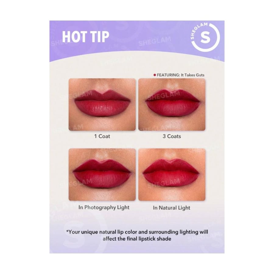 أحمر شفاه مطفي طويل الثبات دينامات بوم من شيجلام - تيك أكشن - SHEGLAM Dynamatte Boom Long-Lasting Matte Lipstick Take Action