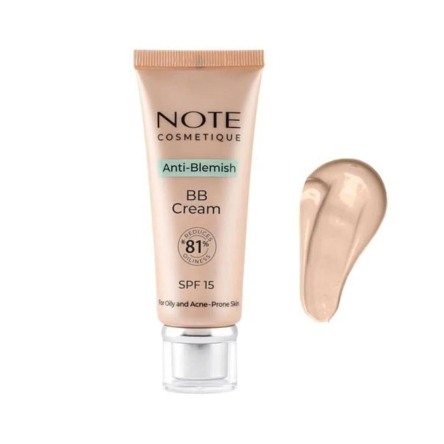 بي بي كريم من نوت لإخفاء عيوب البشرة رقم 02 لايت بيج - NOTE Anti-Blemish BB Cream 02 Light Beige SPF 15
