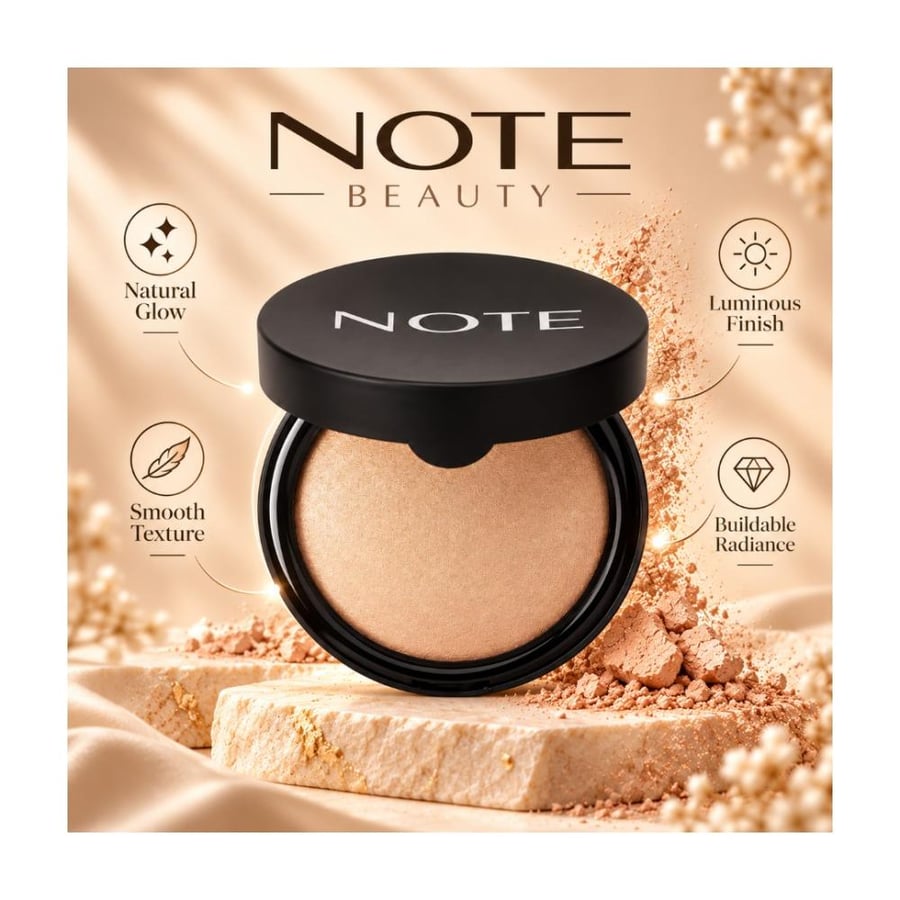 بودرة بيكد للوجه من نوت 02 هوني وورم - NOTE Baked Powder 02 Honey Warm