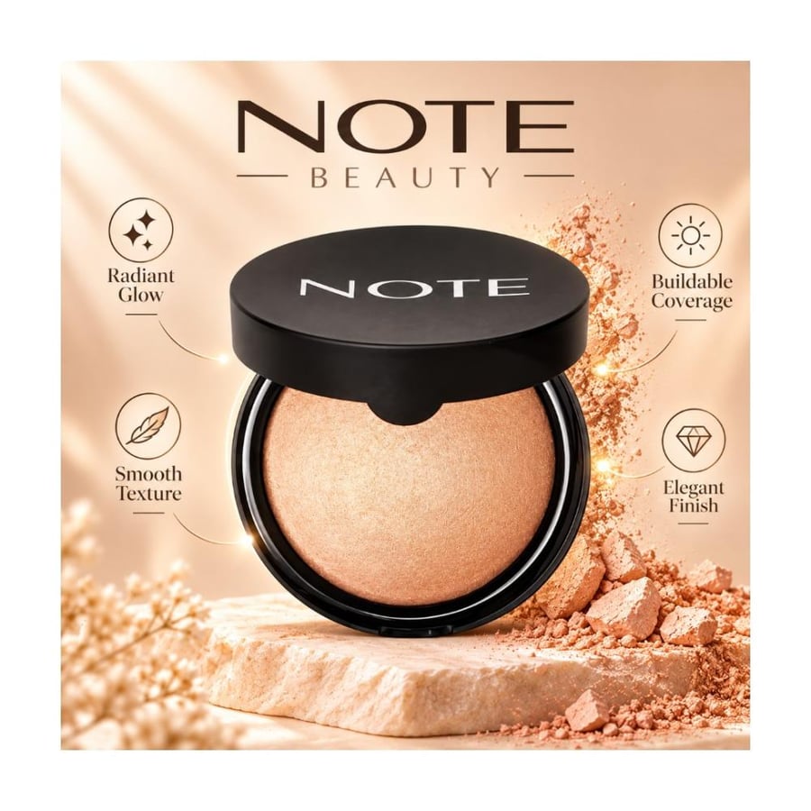 نوت بودرة بيكد للتثبيت 01 ستار دست - NOTE Baked Powder Stardust