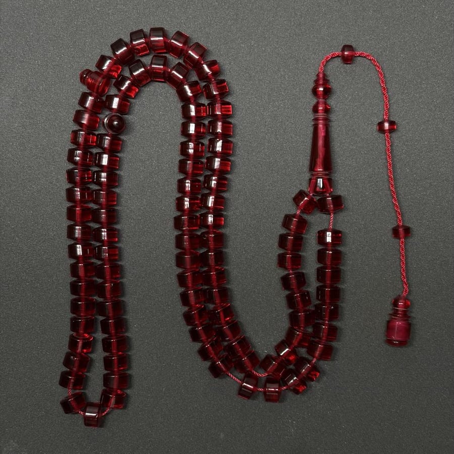 مسباح بكلايت عنابي شفاف B39