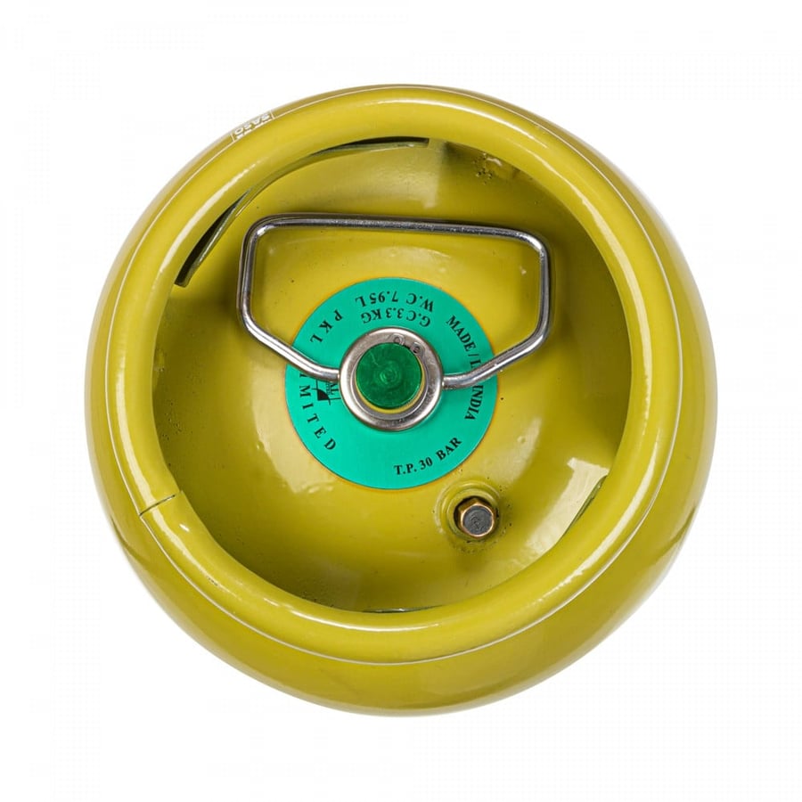 أسطوانة غاز PKL للرحلات هندي قابلة للتعبئة دبة غاز للرحلات برقبة 3.3 كيلو - اللون تفاحي
