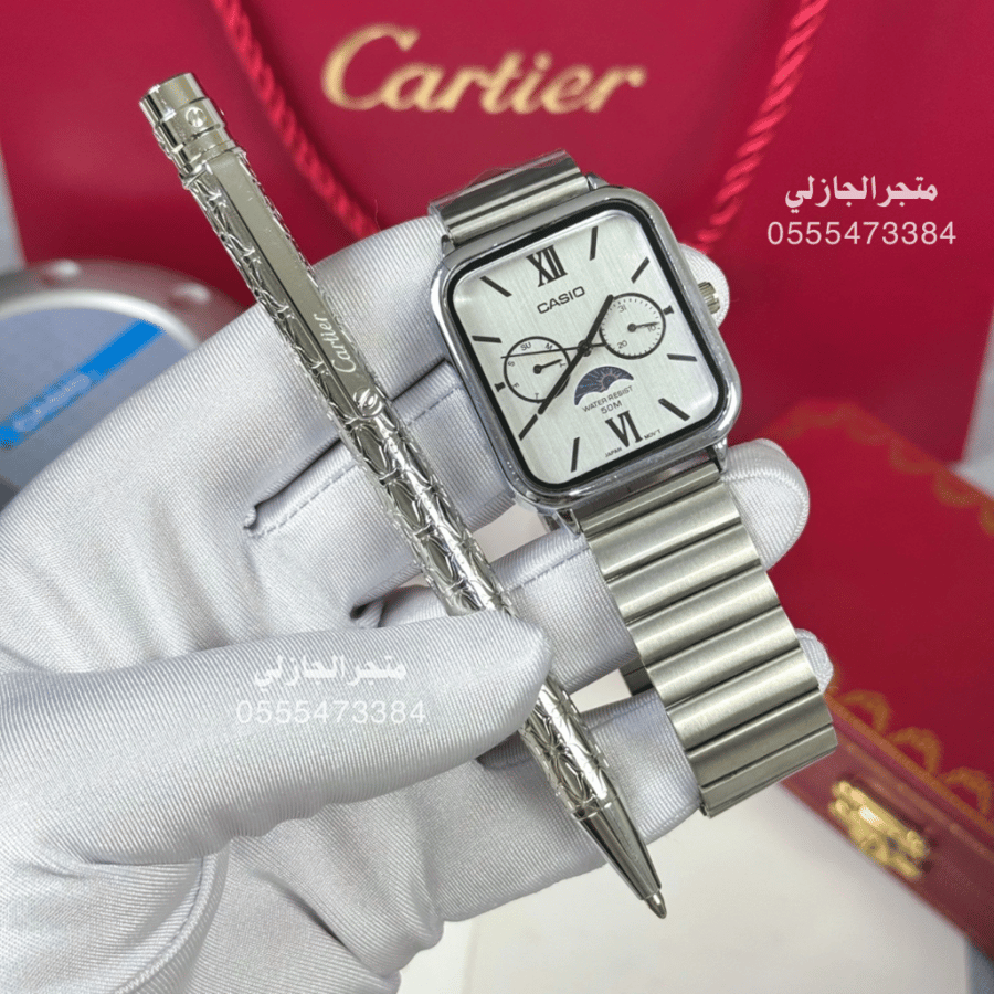 ساعة كاسيو و قلم كارتير