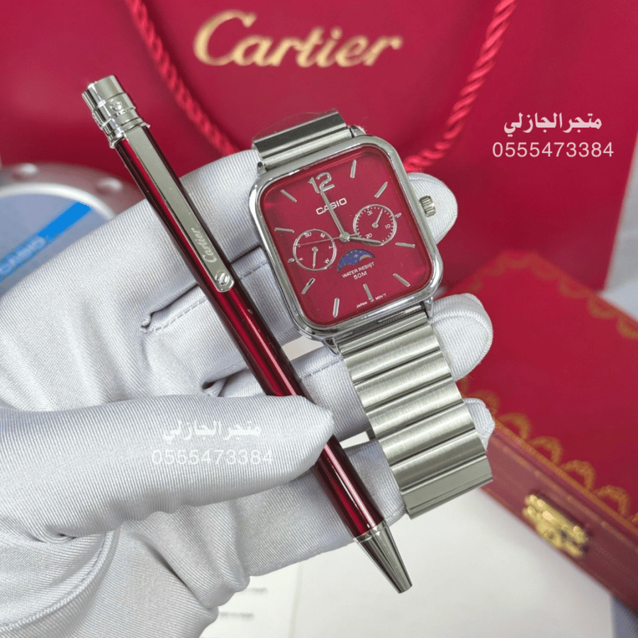 ساعة كاسيو  و قلم كارتير