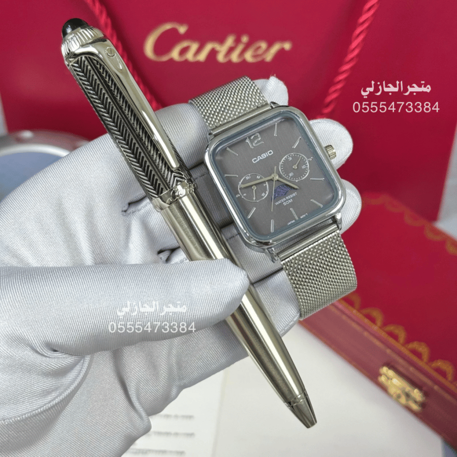 ساعة كاسيو  و قلم كارتير