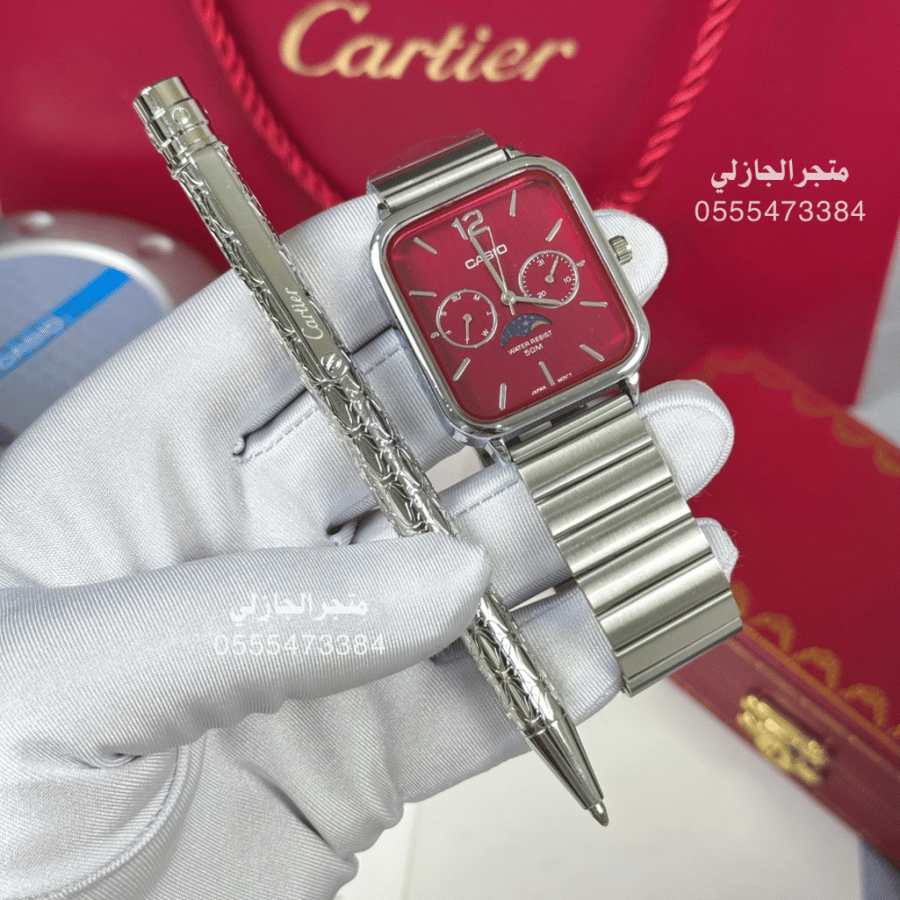 ساعة كاسيو و قلم كارتير