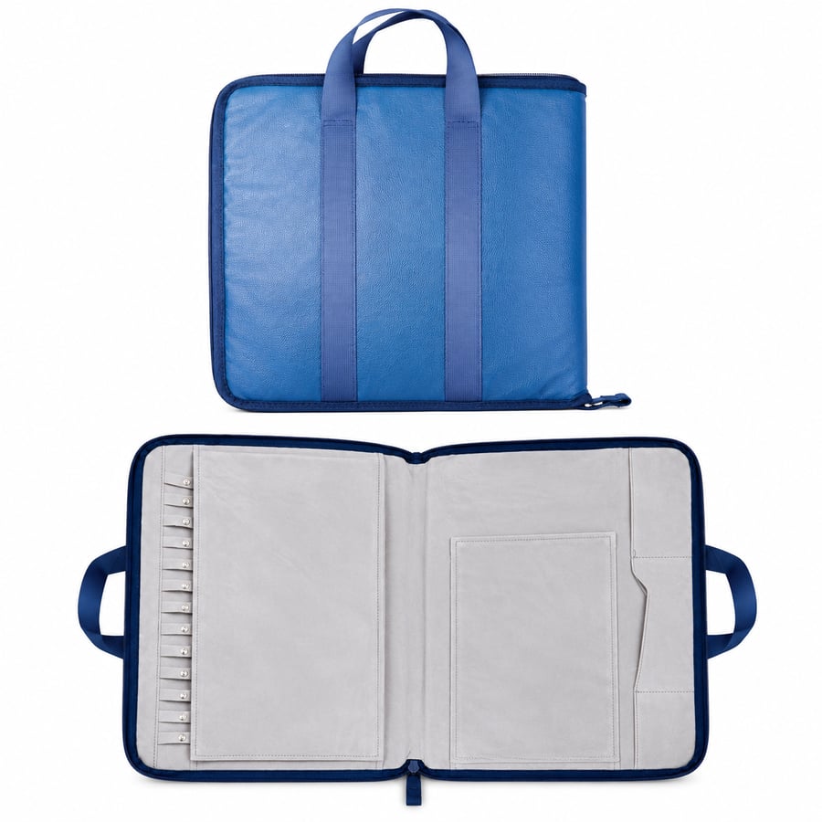 Swim bag - external navy blue / internal gray velvet