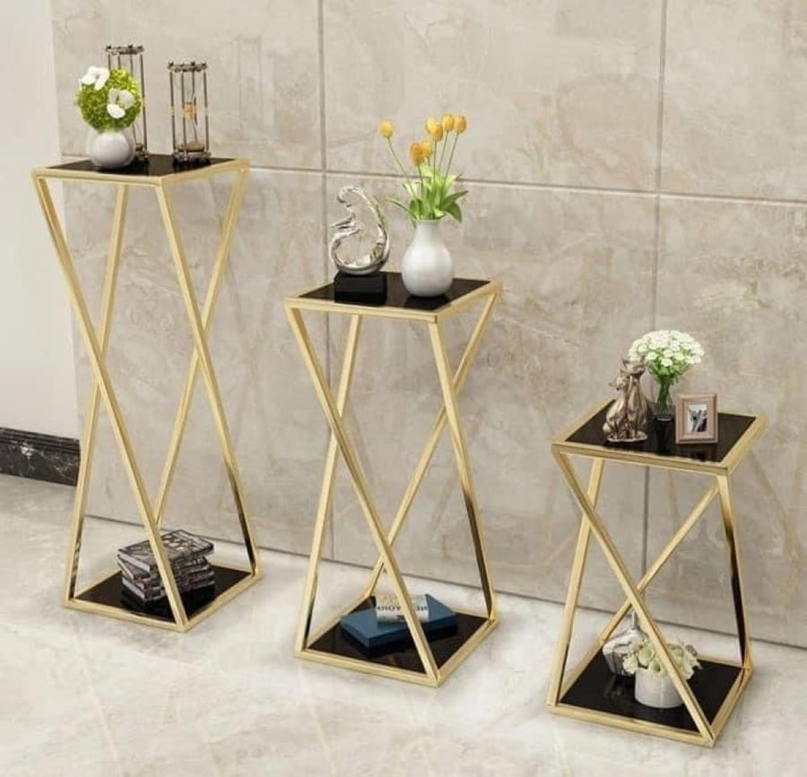 طقم مدخل انيق لون ذهبي 30*30سم