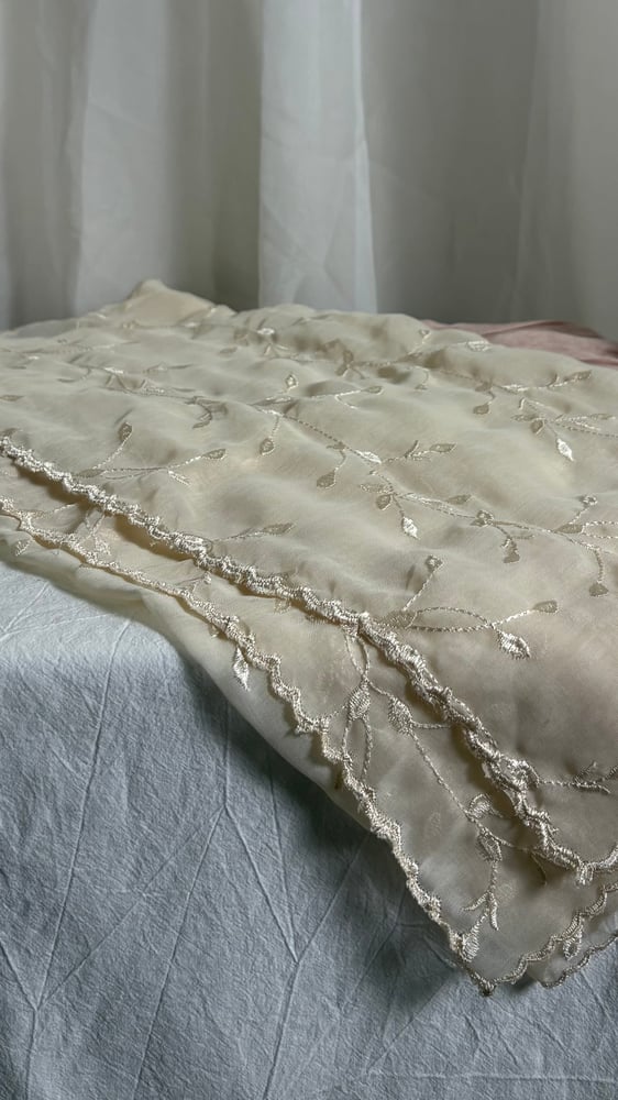 طرحة مطرزة مشمشي 1