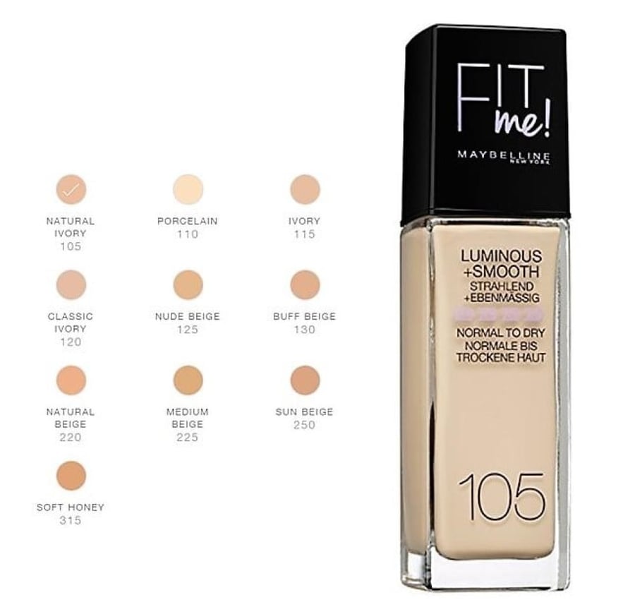 ميبيلين فيت مي لومينوس آند سموذ كريم أساس – 30 مل – 118 Light Beige - بيج فاتح