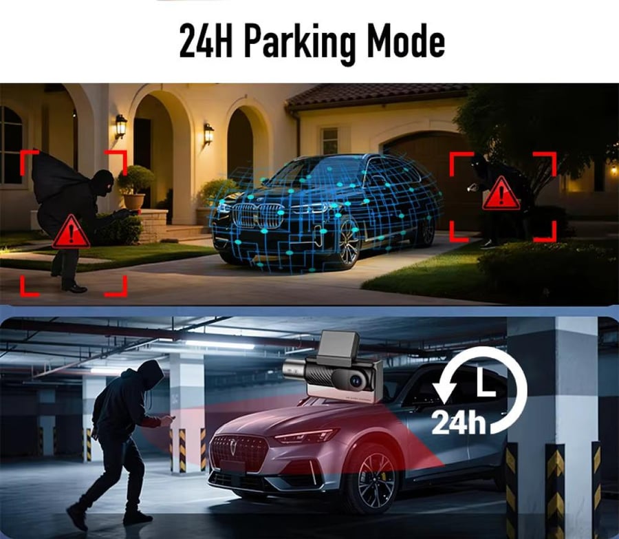 داش كام K11 ثلاث كاميرات 1K+1K+1K | 4G + GPS | مراقبة عن بُعد | تسجيل مستمر | ADAS + BSD | شاشة لمس 3 بوصة