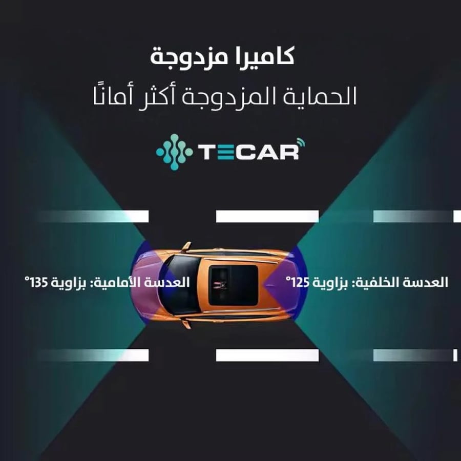 TE-D222 داش كام 2K Digital كاميرتين مع واي فاي \ WIFI تصوير 24 ساعة APP + تسجيل صوتي + شاشة عرض