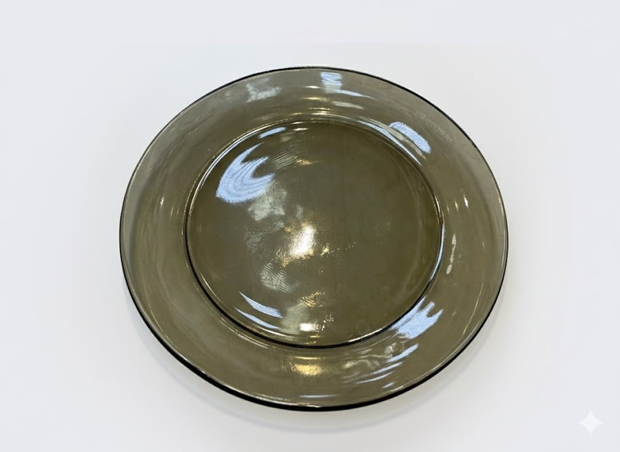 طبق عشاء زجاجي
