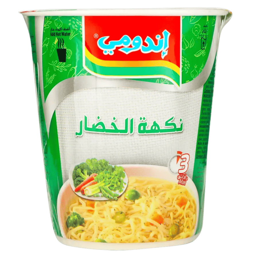 اندومي نودلز كاسات بنكهة الخضار 60 جم