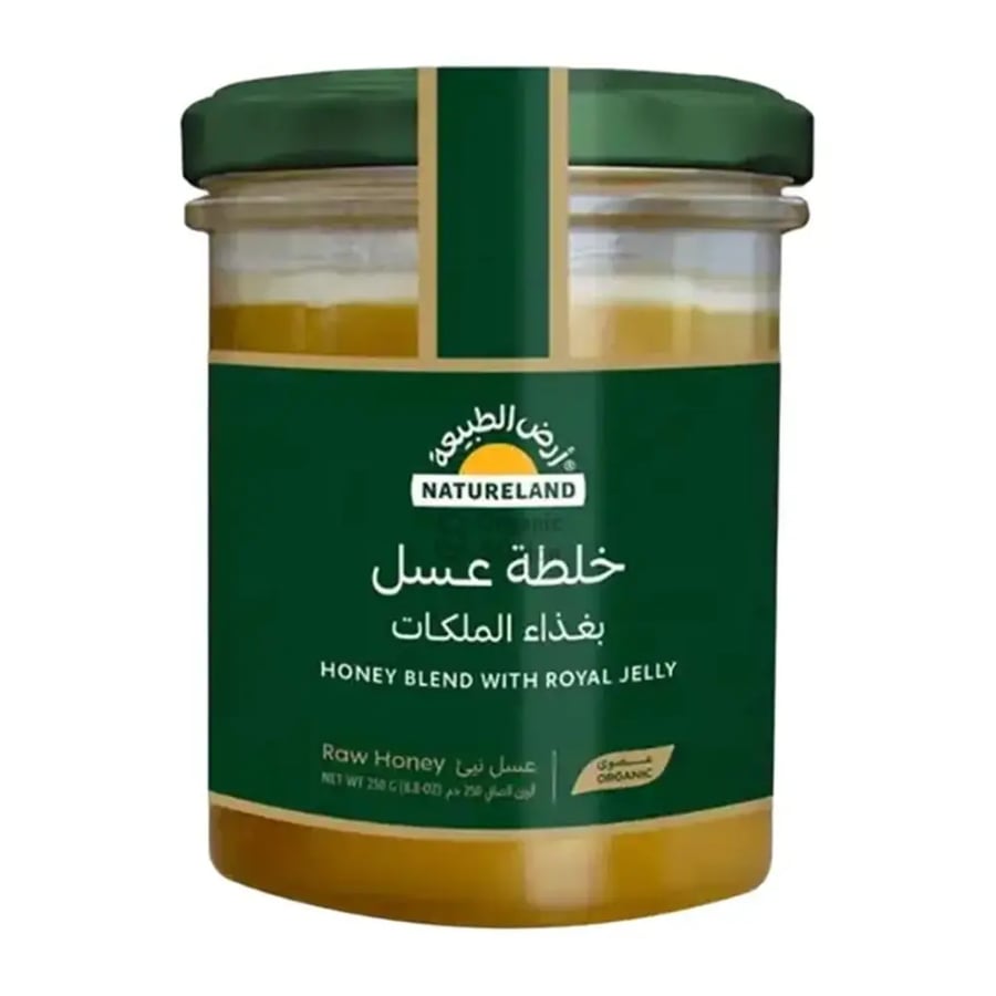 أرض الطبيعة خلطة عسل بغذاء الملكات العضوي 250 جم
