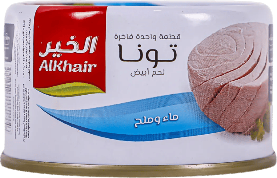 الخير تونا لحم أبيض قطعة واحدة ماء وملح 90 جم