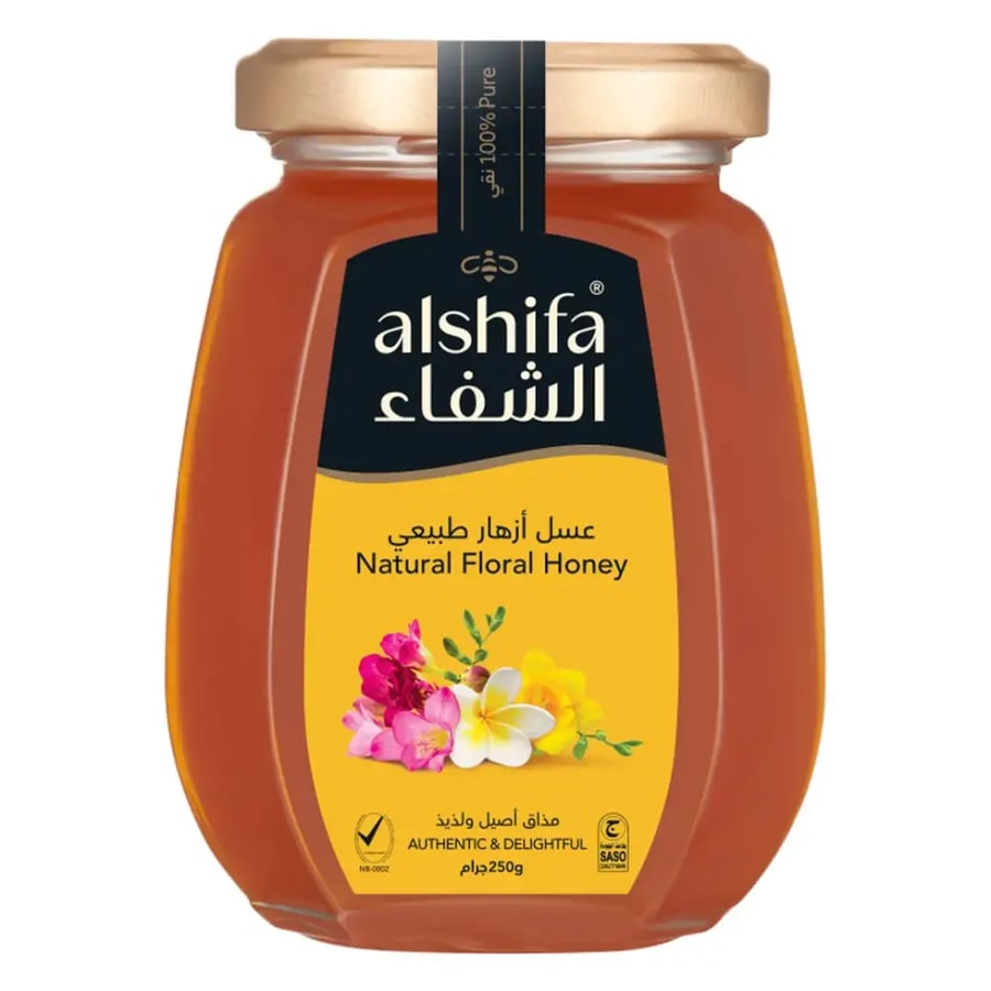 الشفاء عسل أزهار طبيعي 250 جم