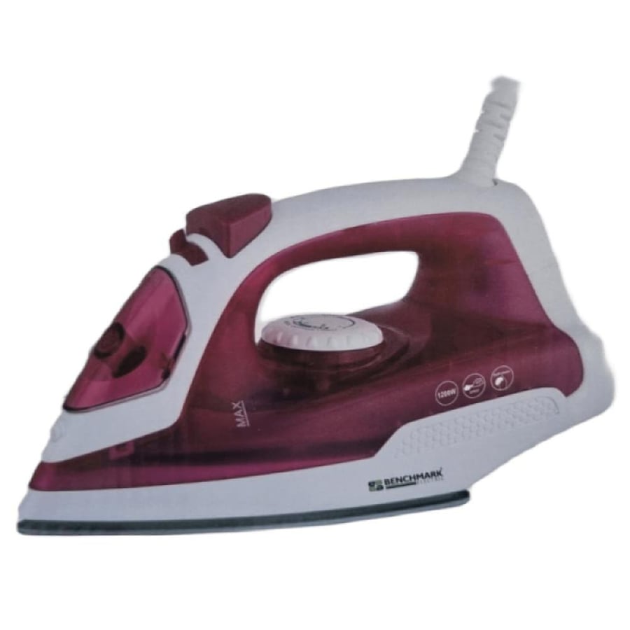 بنشمارك مكواة - 1200 واط - أبيض وأحمر - IR-105ATSW